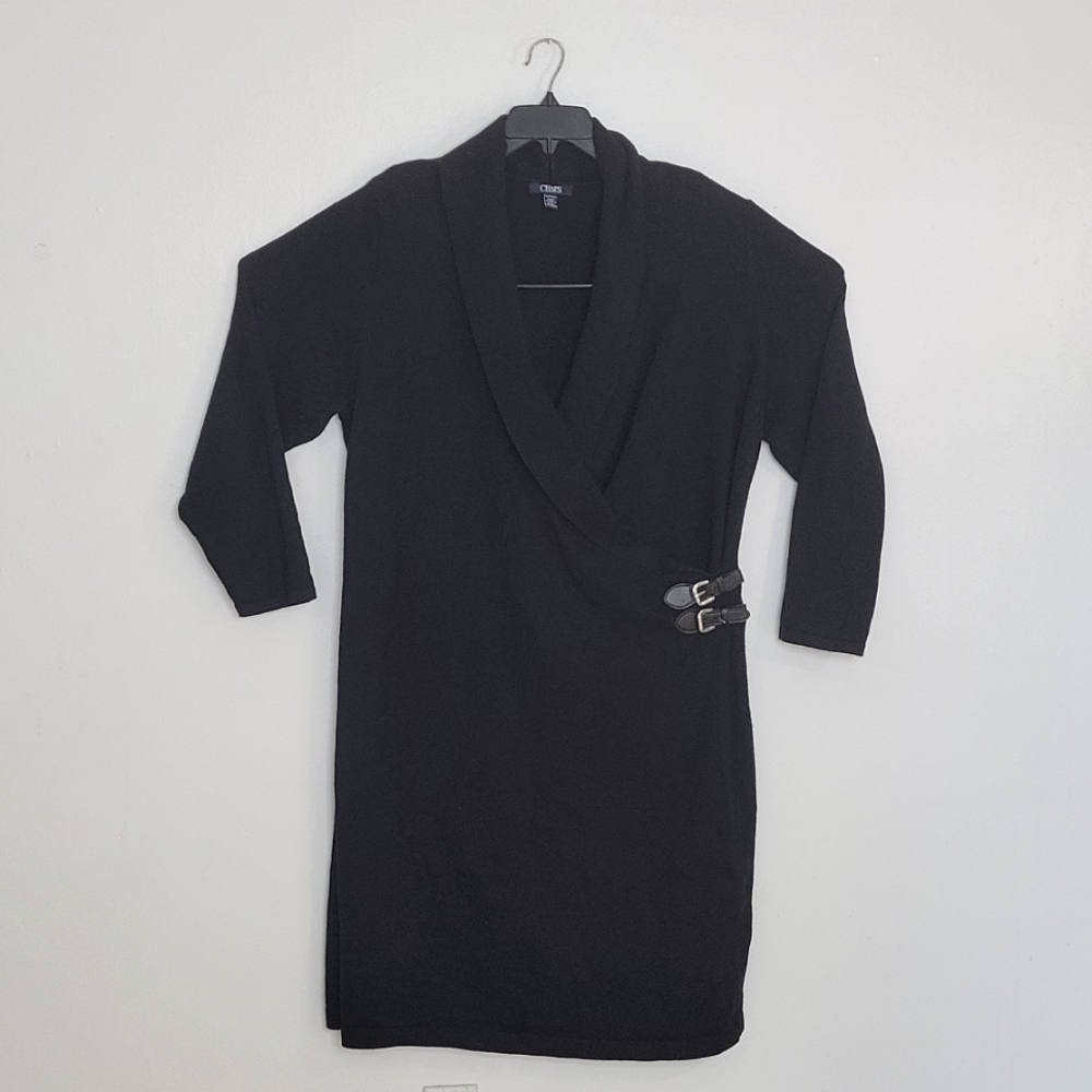 Chaps Black 2X long sleeved Sweater Dress